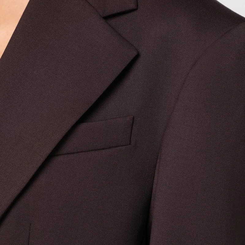 P.A.R.O.S.H. Single-breasted brown wool jacket 4