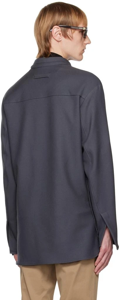 Zegna Gray Insulated Collar Shirt 3