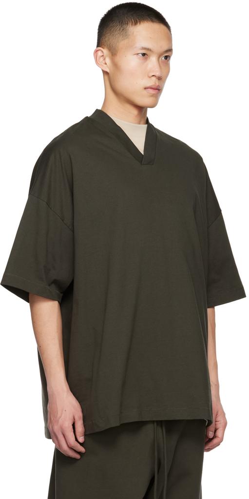 Fear of God ESSENTIALS Gray V-Neck T-Shirt