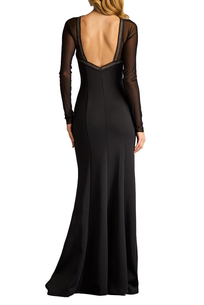 Tadashi Shoji Savoy Sheer Sleeve Gown