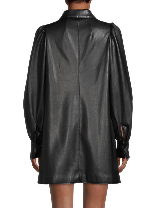 Alice by Temperley Becky Faux Leather Shirt Dress