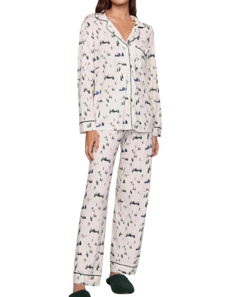 Eberjey Eberjey - Gisele Printed Long Pajama Set