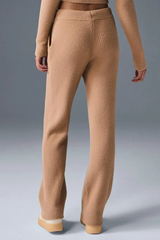 Alo Snuggle Up Sweater High-Waist Wide Leg Pant - Toasted Almond 3