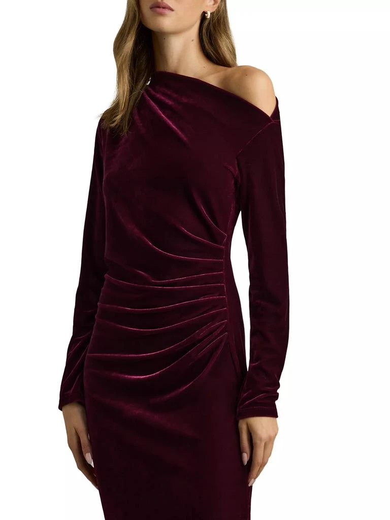 REISS Brooke Stretch Velvet Maxi Dress 5