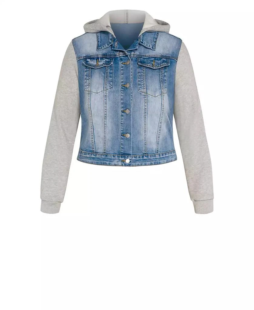 City Chic Women
s Denim Street Jacket 4