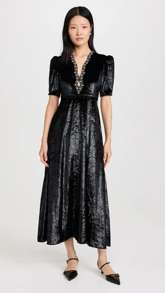 Saloni Tabitha Velvet Dress 6