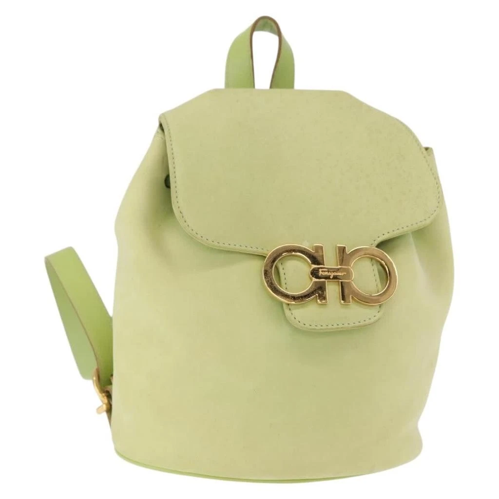 Salvatore Ferragamo Gancini Backpack Suede Suede Backpack Bag (Pre-Owned)