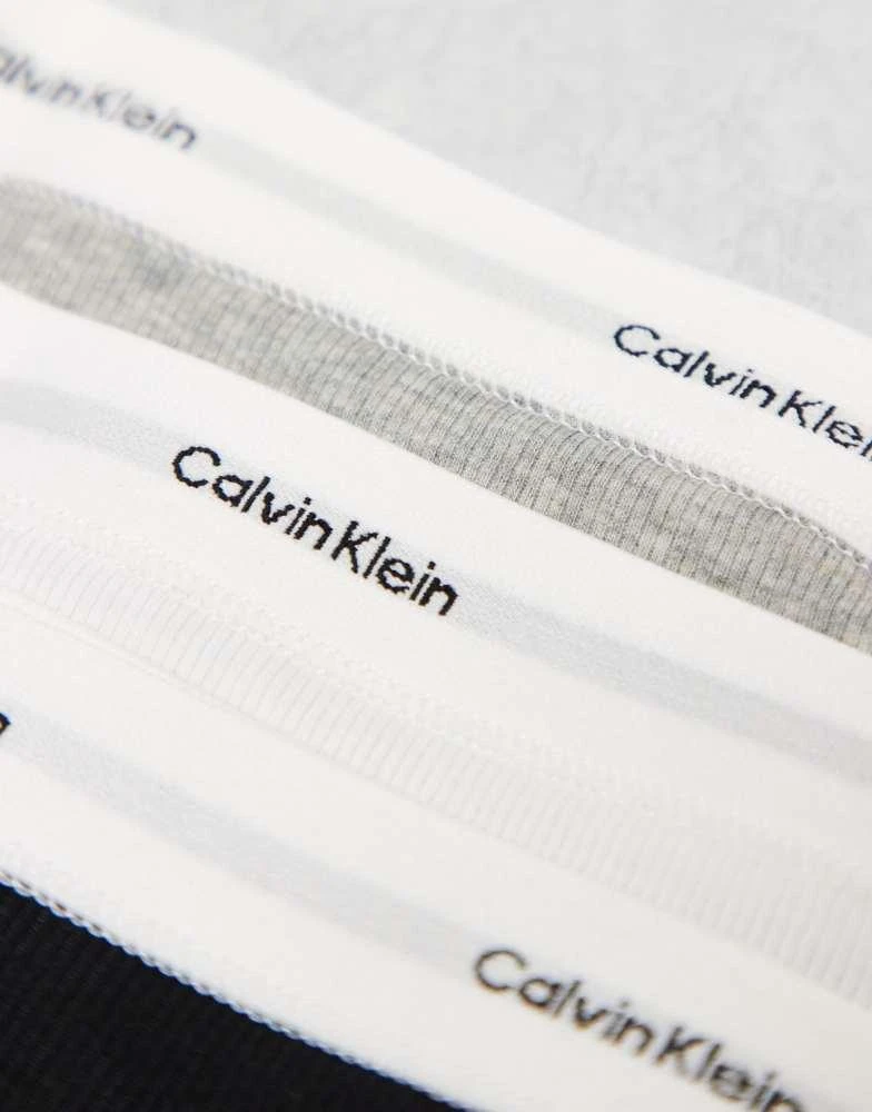 Calvin Klein Calvin Klein Cotton Stretch Rib 3 pack string bikini briefs in black/white/grey 2