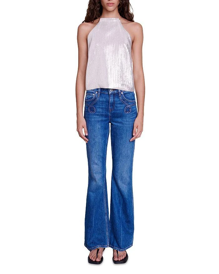 Maje Lirex Metallic Halter Top 7