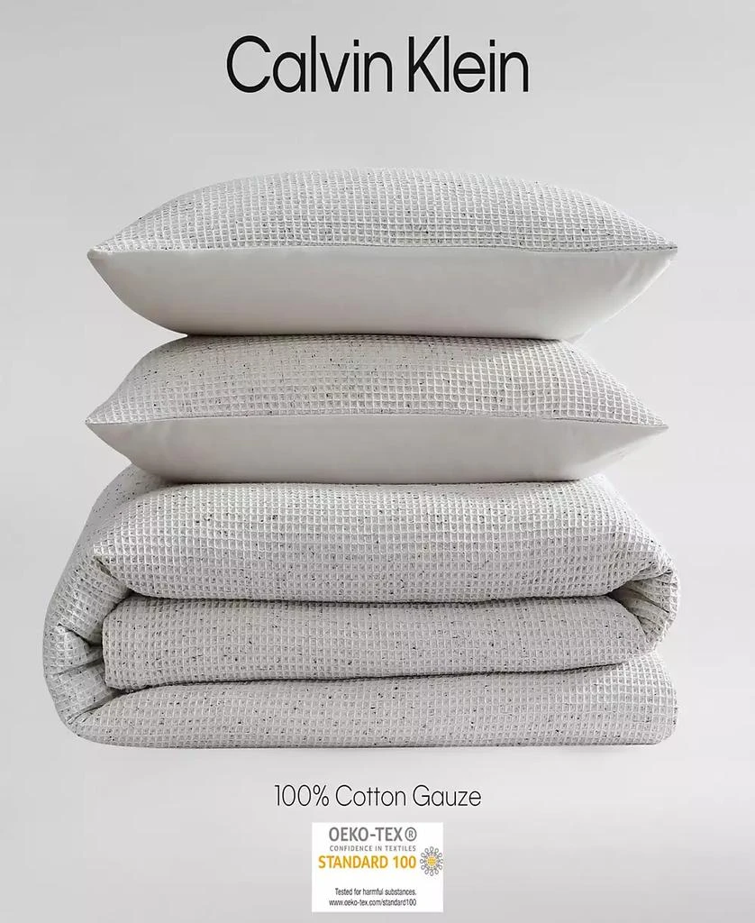 Calvin Klein Speckled Waffle 3 Piece Duvet Cover Set 7