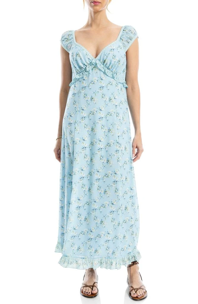 Max Studio Floral Cap Sleeve Empire Waist Maxi Dress - Dresses & Skirts - BeyondStyle Max Studio Floral Cap Sleeve Empire Waist Maxi Dress - Dresses & Skirts - BeyondStyle