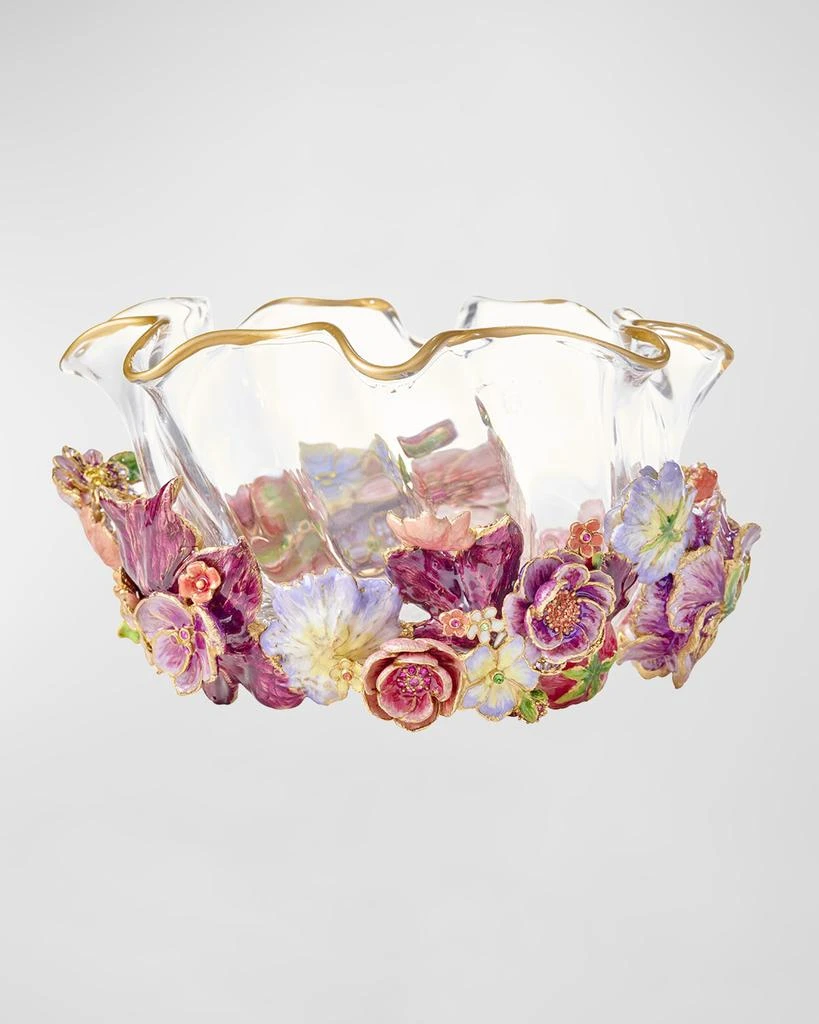 Jay Strongwater Small Bouquet Ruffle Flower Bowl 4