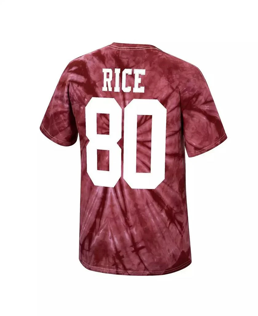 Mitchell and Ness Men's Jerry Rice Scarlet San Francisco 49Ers Tie-Dye Super Bowl Xxiii Retired Player Name and Number T-shirt 2