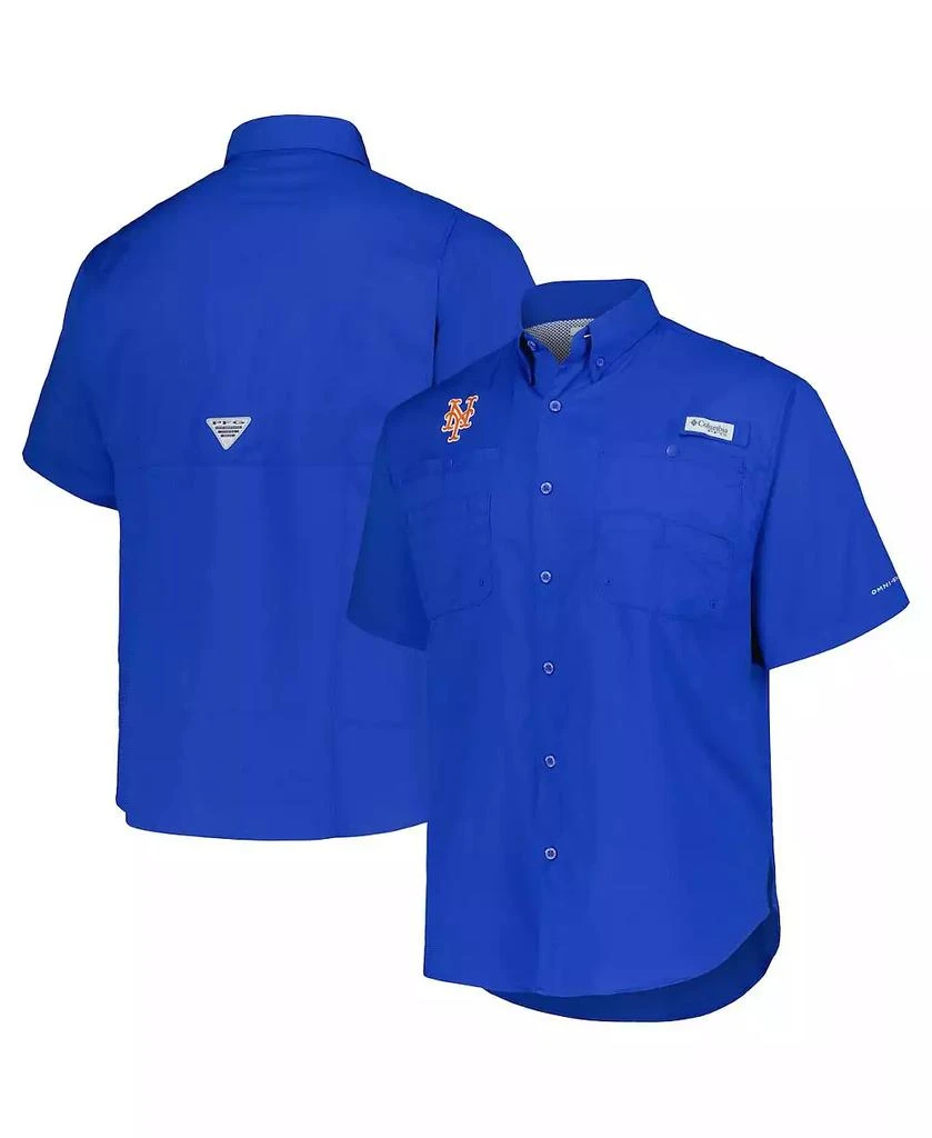 Columbia Men's Royal New York Mets Tamiami Omni-Shade Button-Down Shirt 1