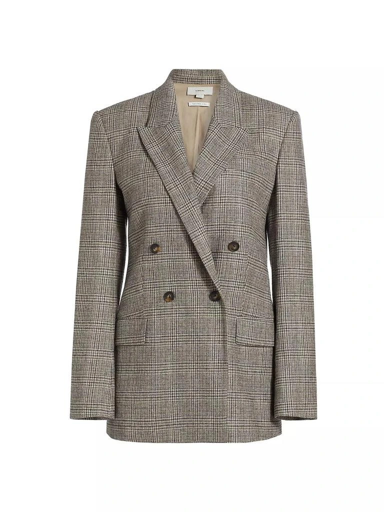 Vince Plaid Wool-Blend Double-Breasted Blazer 1