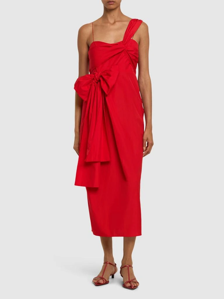 CECILIE BAHNSEN Valentina One Shoulder Cotton Midi Dress 1