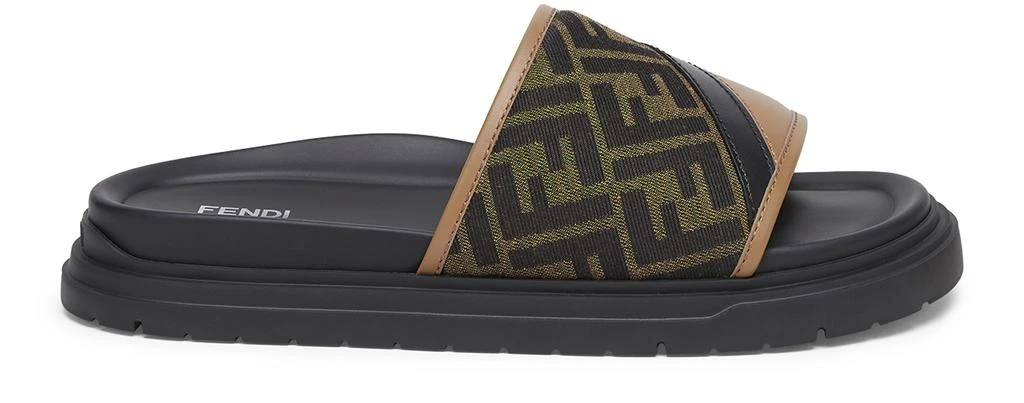 Fendi Fendi Diagonal Slides Sandals Free Shipping BeyondStyle