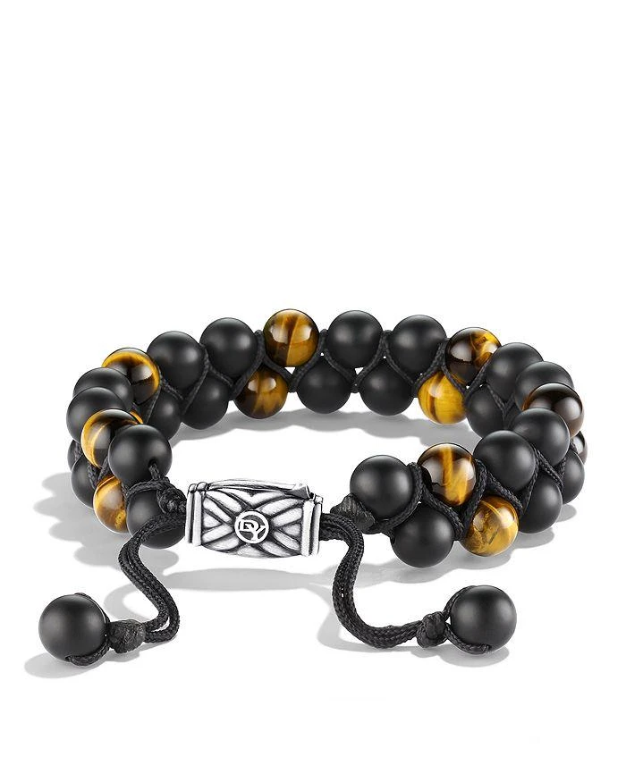 David Yurman Men
s Spiritual Beads Two-Row Bracelet with Black Onyx
Tiger
s Eye