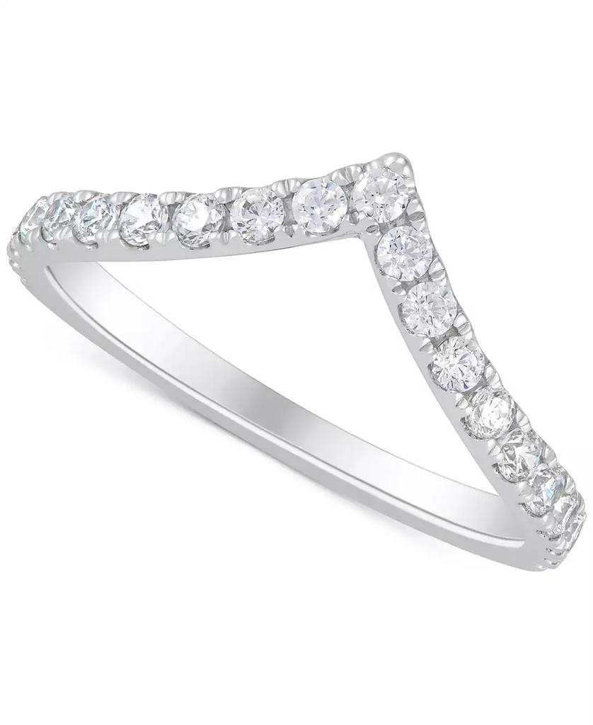 Grown With Love IGI Certified Lab Grown Chevron Band (1/2 ct. t.w.) in 14k White or Yellow Gold