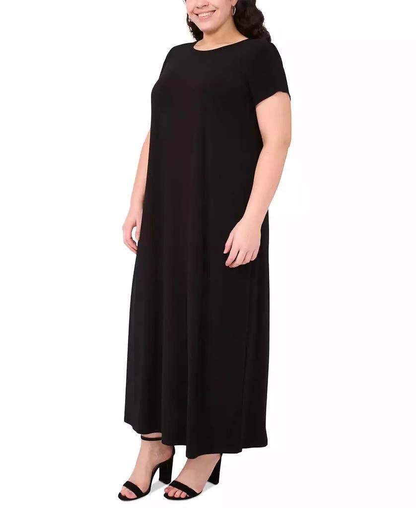 MSK Plus Size Round-Neck Short-Sleeve Maxi Dress 3