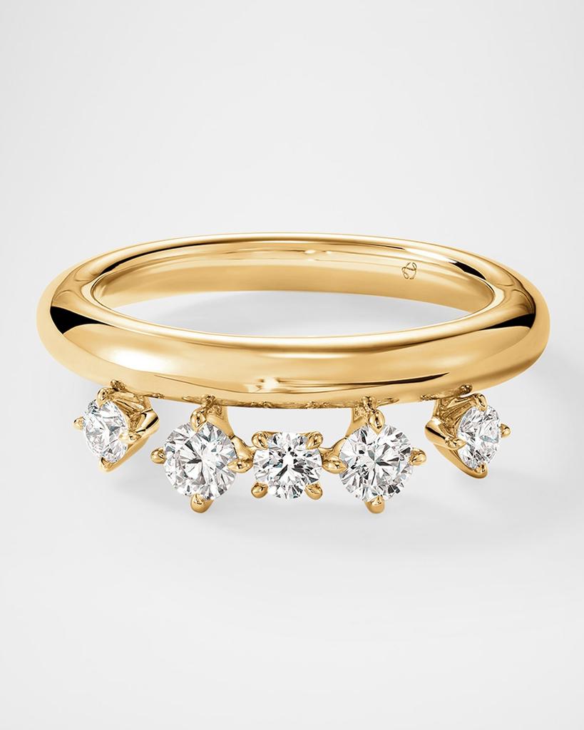Hearts On Fire 18K Yellow Gold Barre Floating Diamond Ring