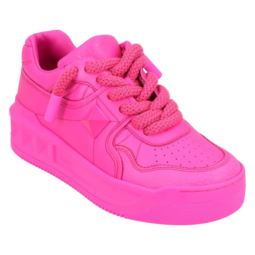 Valentino Pink One Stud Xl Leather Sneakers 2