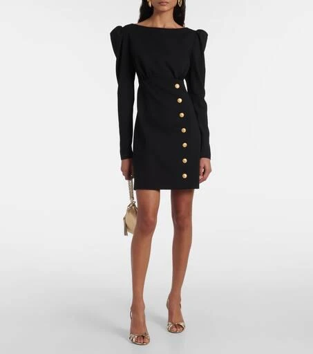 Alessandra Rich Wool-blend crêpe minidress 2
