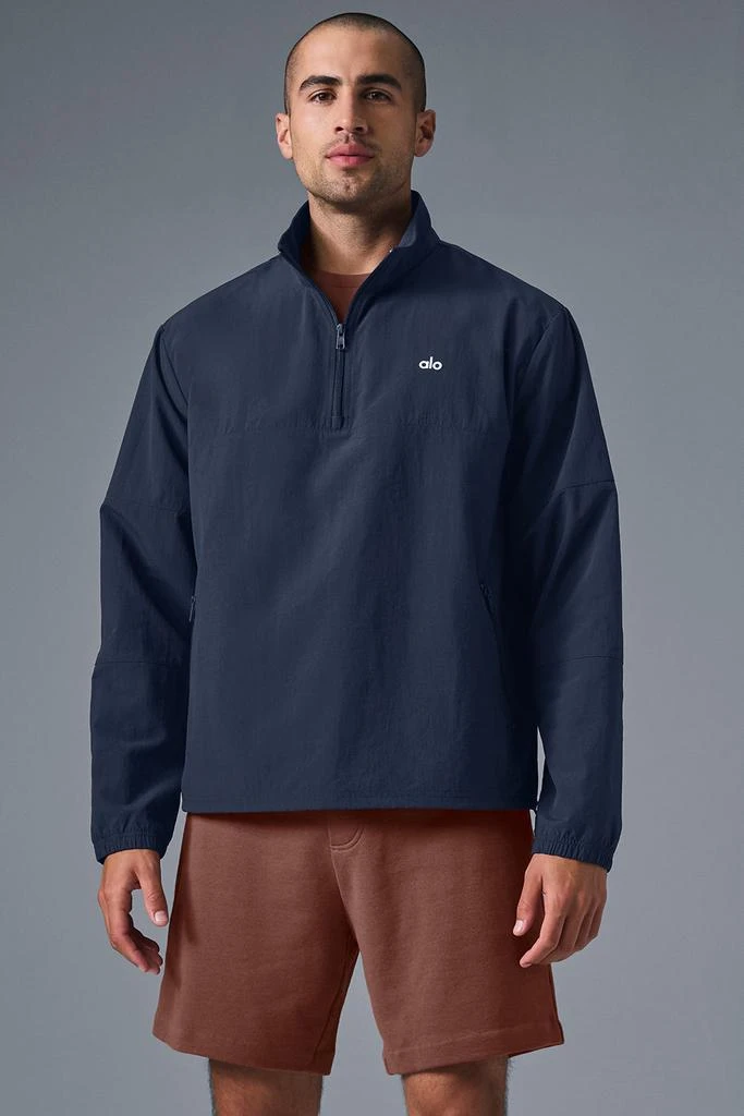 Alo Light Weight Takeaway Track Pullover - Navy 1