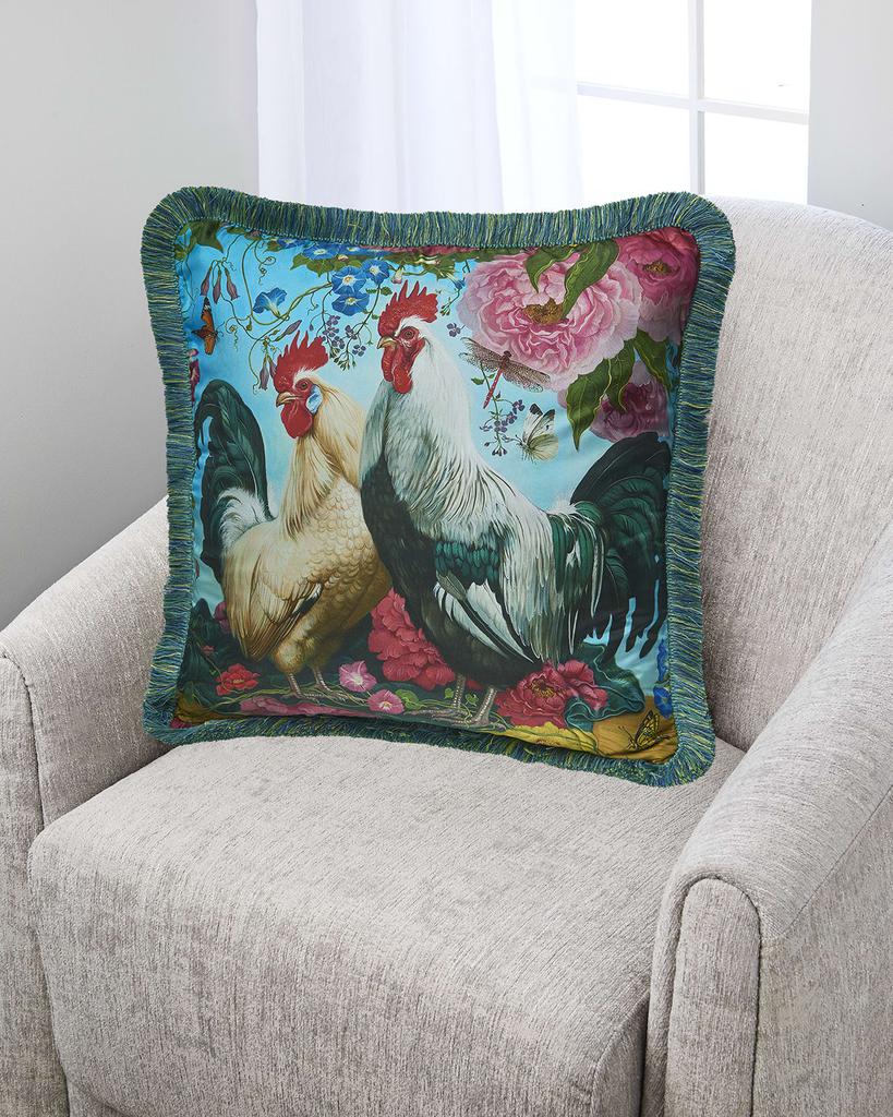 Yana Movchan Two Brothers Fringe Silk Pillow