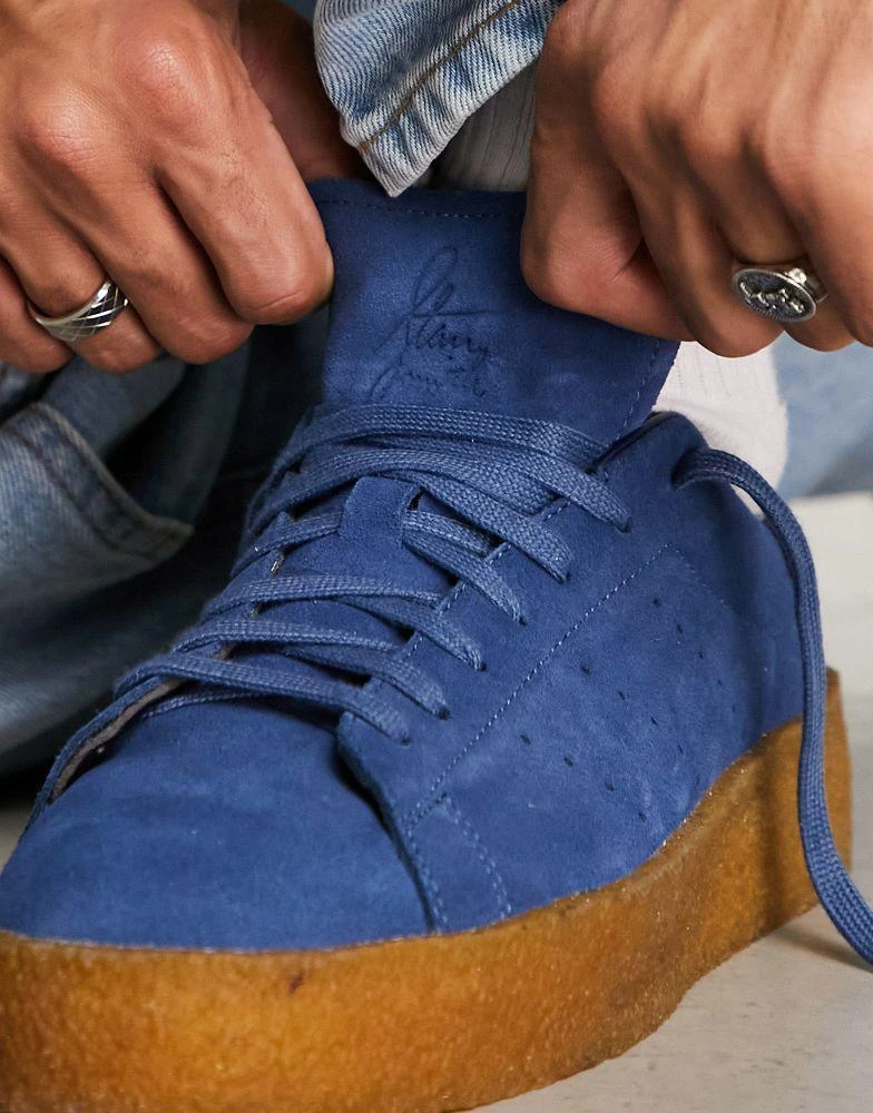 adidas Originals adidas Originals gum sole Stan Smith Crepe trainers in blue 3