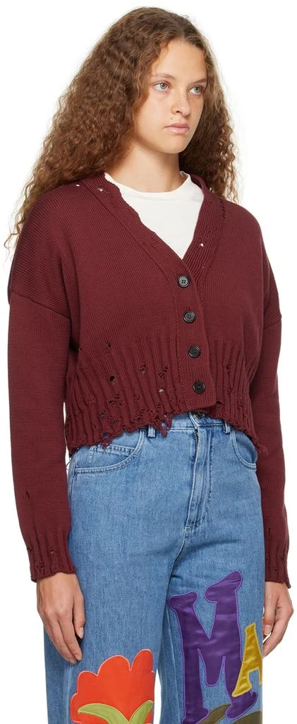 Marni Burgundy Cropped Cardigan 2
