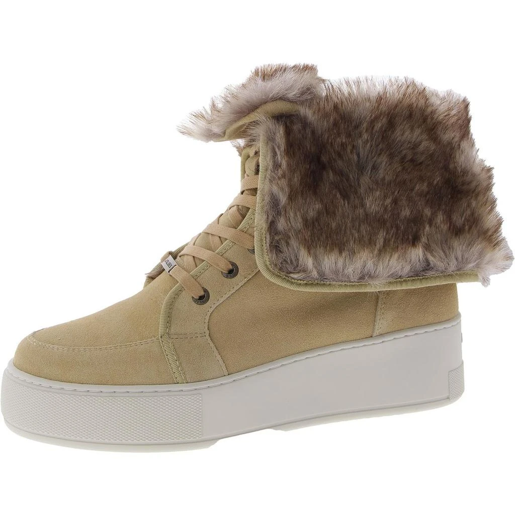 J/Slides Mosey Womens Suede Faux Fur Casual and Fashion Sneakers 1