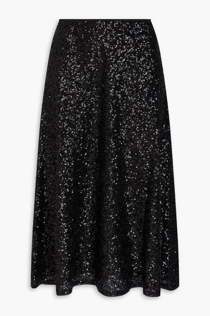 Diane von Furstenberg Araminta sequined stretch-mesh midi skirt