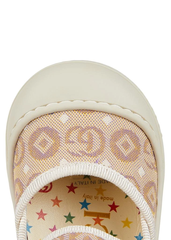 Gucci KIDS Melanie GG monogrammed canvas flats 4