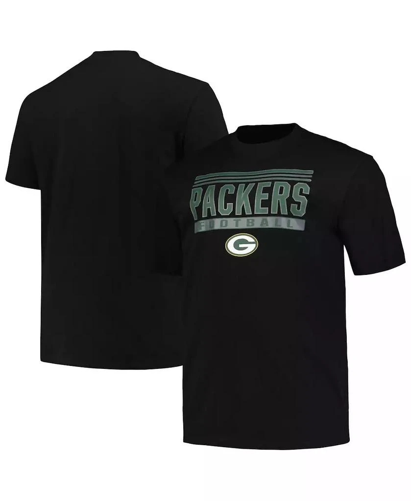 Fanatics Branded Men's Black Green Bay Packers Big Tall Pop T-Shirt 1