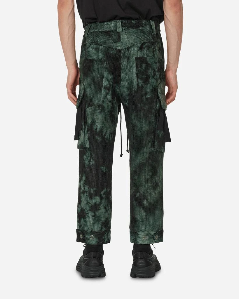 Song for the Mute Rounded Velvet Tabbed Cargo Pants Green 3