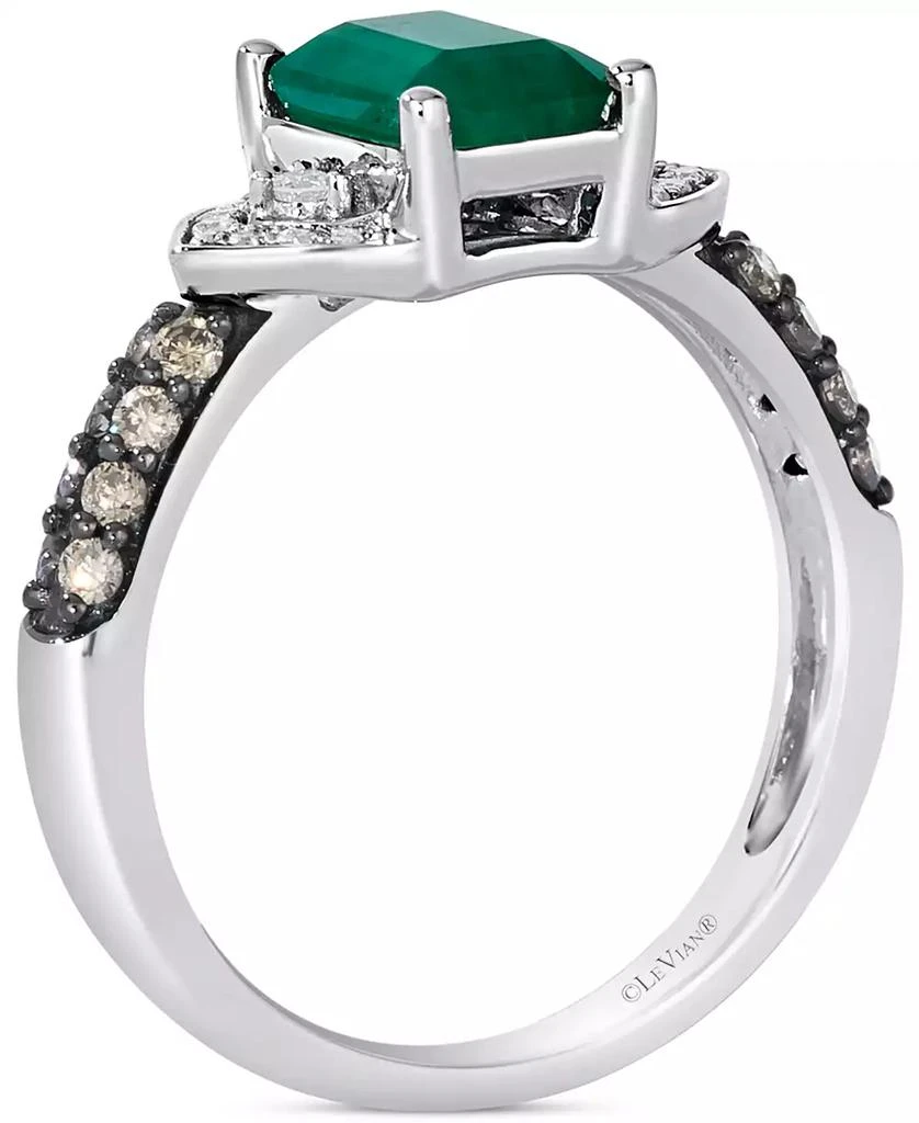 Le Vian Emerald (1 ct. t.w.), Vanilla Diamond (1/10 ct. t.w.) & Chocolate Diamond (1/4 ct. t.w.) Ring in 14k White Gold 2