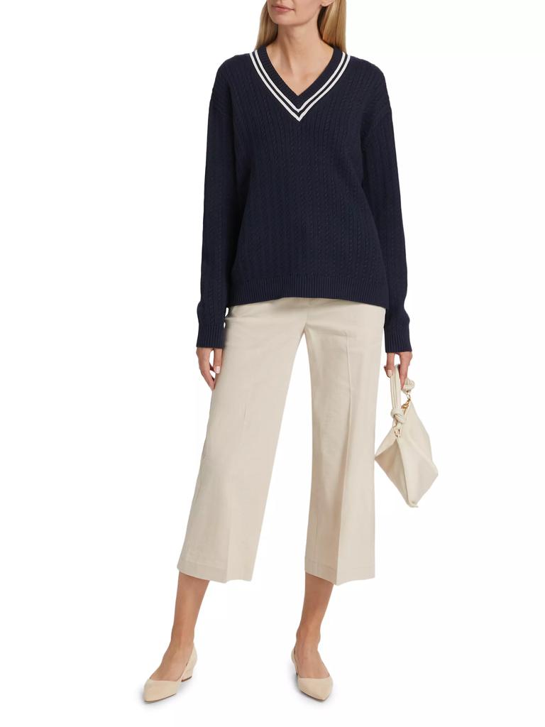 Theory Tennis Cotton-Cashmere Sweater