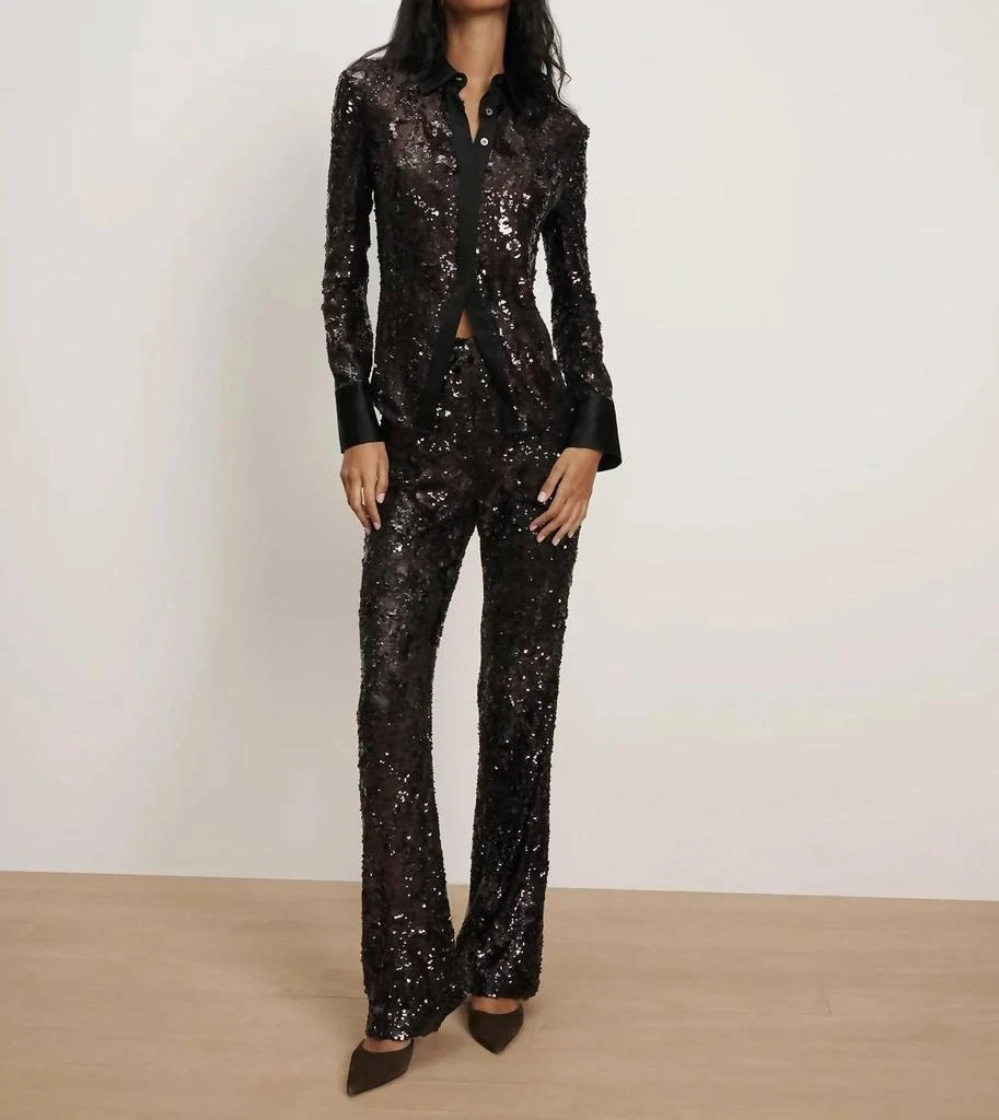 VERONICA BEARD Veronica Beard - Collier Sequin Skiny-flare Pant 3