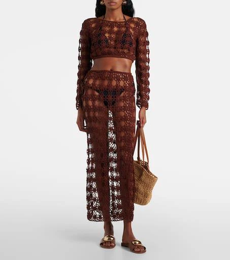 ANNA KOSTUROVA Bella crochet cotton maxi skirt 2