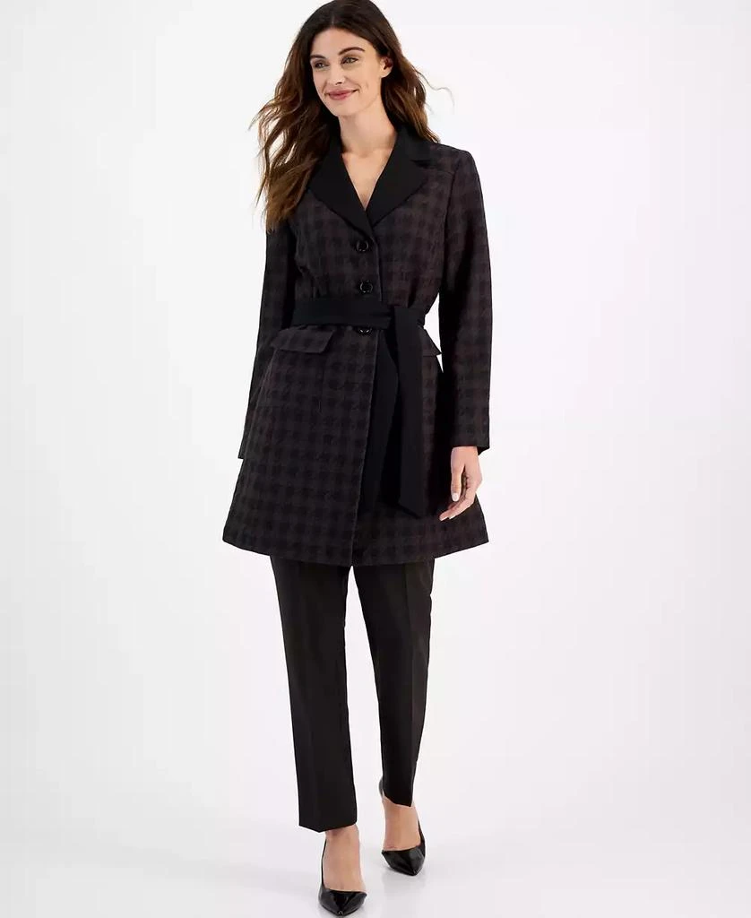 Le Suit Women's Houndstooth Belted Pantsuit, Regular & Petite 1