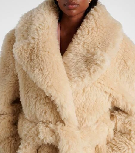 Stella McCartney Wool-blend teddy wrap coat 4