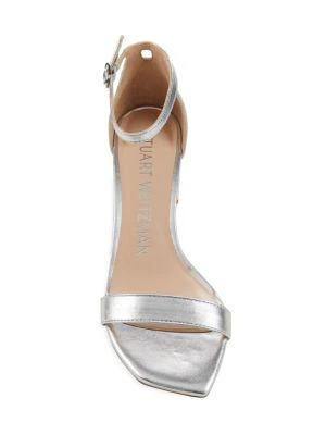 Stuart Weitzman Metallic Leather Sandals 5