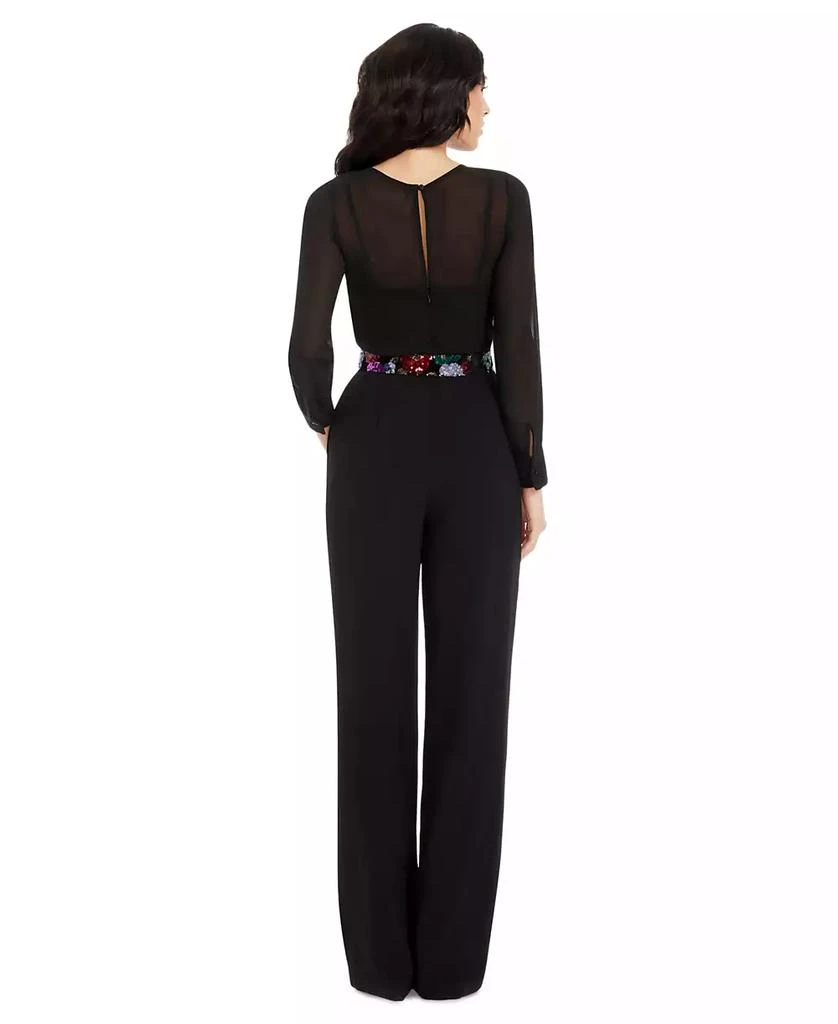Dress The Population Women's Sequin Belted Pilar Jumpsuit 3