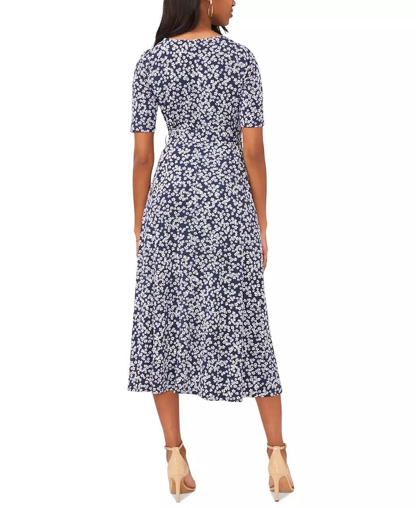 MSK Petite Printed Ring Short-Sleeve Midi Dress 4
