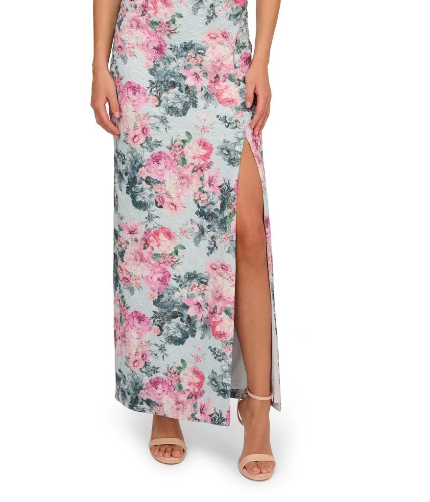 Adrianna Papell Jacquard Long Dress 3