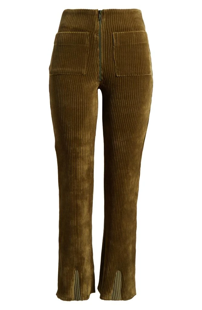 KkCo Canyon Front Slit Corduroy Ankle Pants 5
