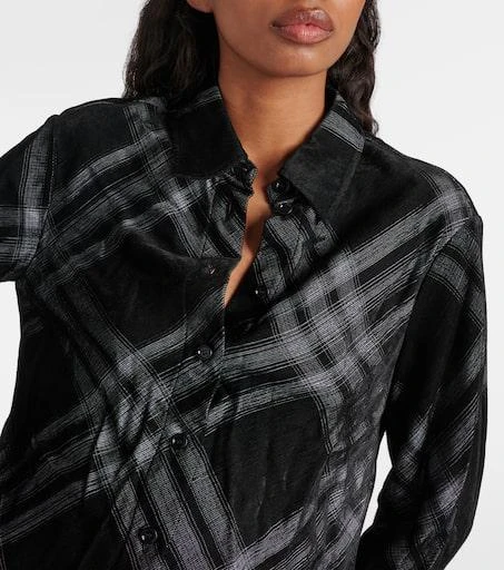 Burberry Burberry Check velvet shirt 4