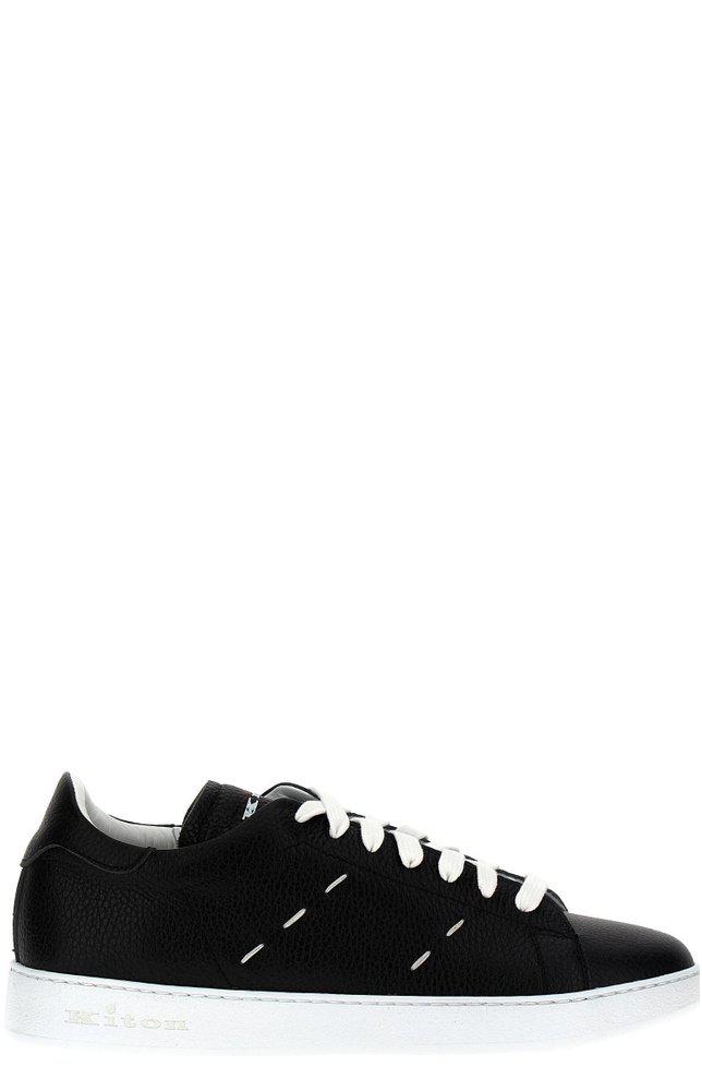 Kiton Kiton Contrast-Stitched Lace-Up Sneakers