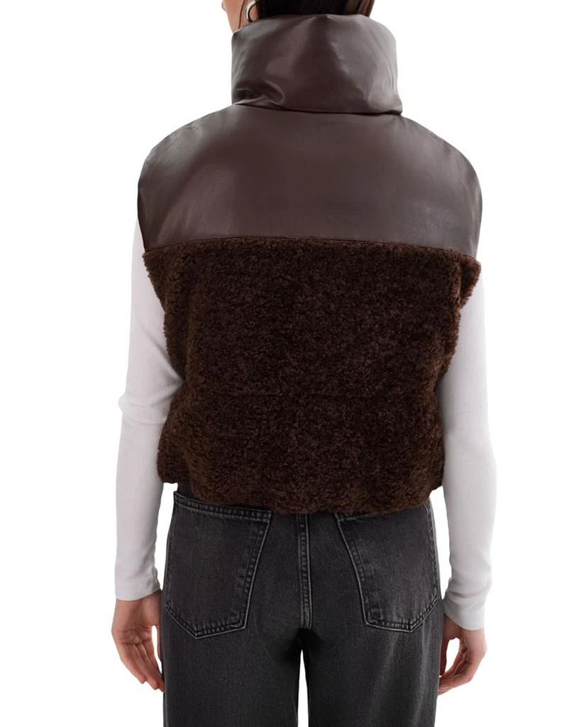 LaMarque Melicia Reversible Faux Leather & Fleece Vest 3